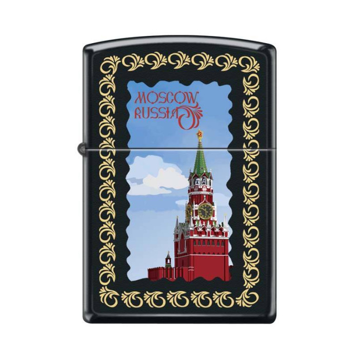 Зажигалка ZIPPO Московский кремль Black Matte