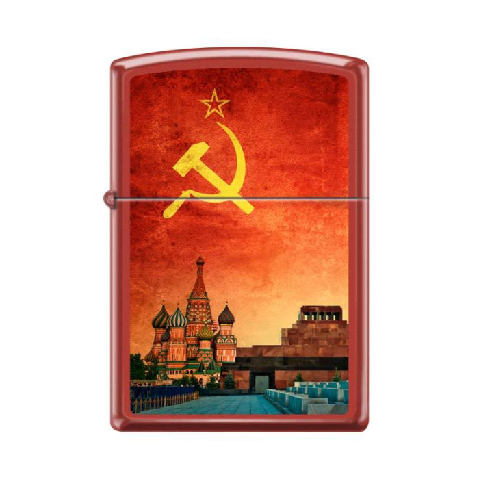 Зажигалка ZIPPO Москва Red Matte