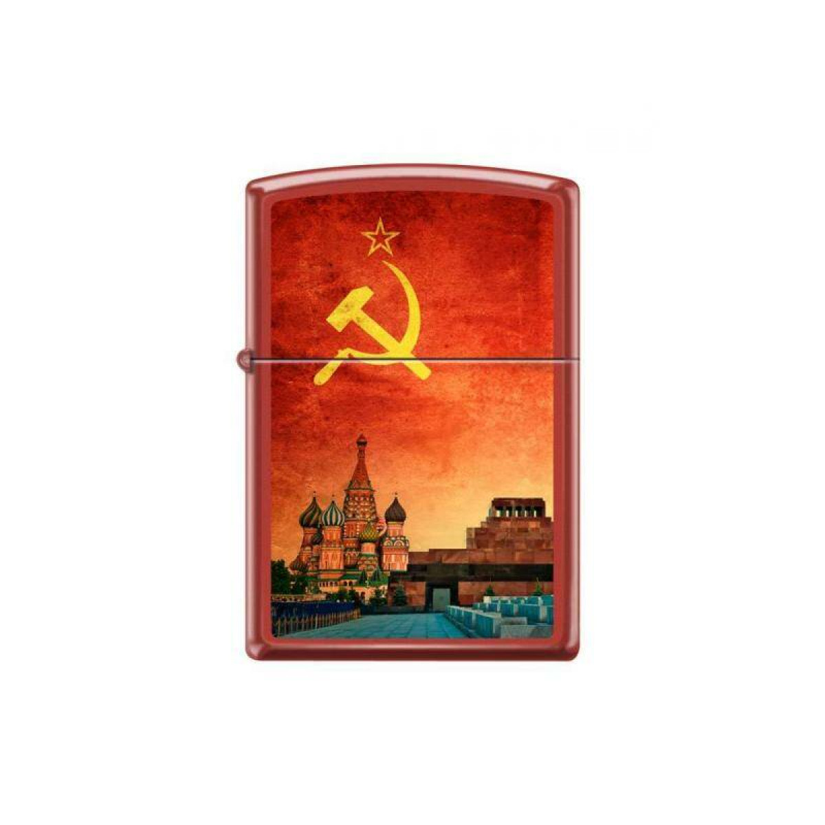 Зажигалка ZIPPO Москва Red Matte 233 SOVIET DESIGN в подарочной упаковке + топливо и кремни 233 SOVIET DESIGN-n 4