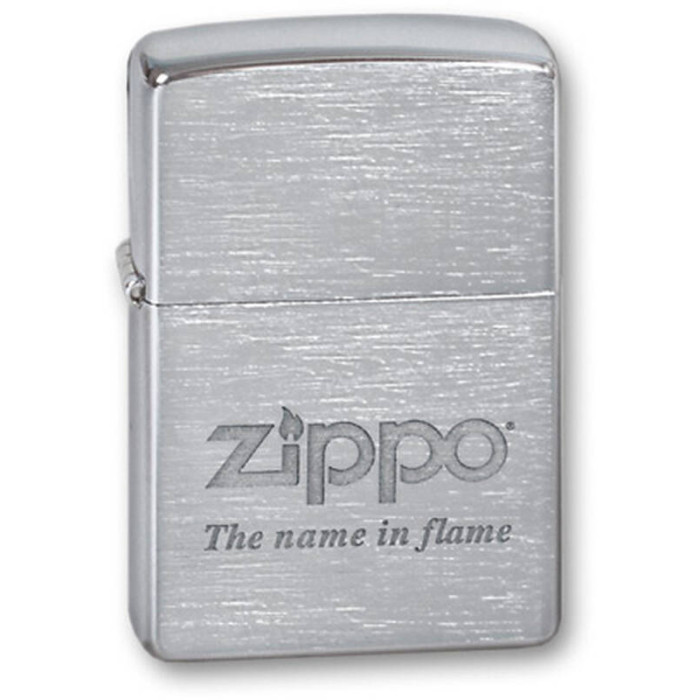 Зажигалка ZIPPO Name In Flame Brushed Chrome