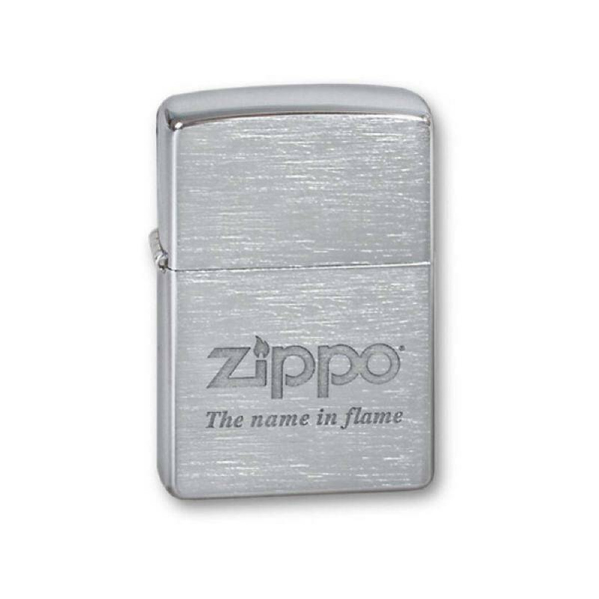 Зажигалка ZIPPO Name In Flame Brushed Chrome в подарочной упаковке + топливо и кремни 2