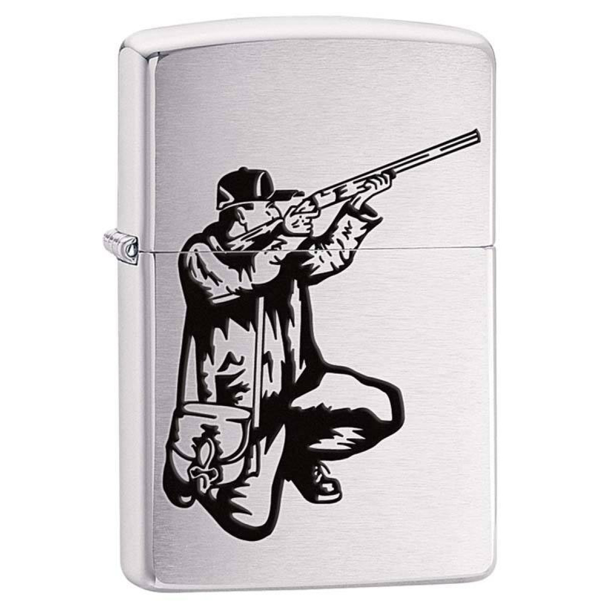 Зажигалка ZIPPO Охотник Brushed Chrome 1