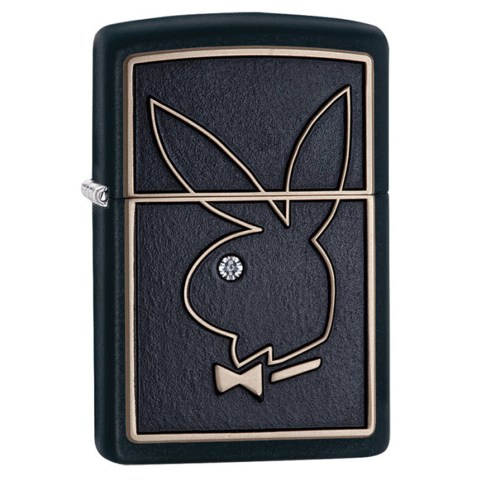 Зажигалка ZIPPO Playboy Black Matte