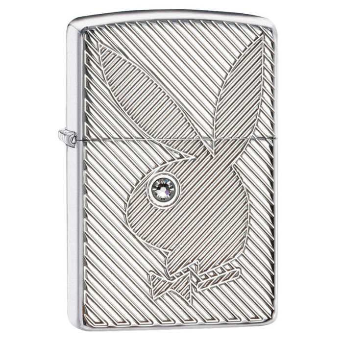 Зажигалка ZIPPO Playboy High Polish Chrome