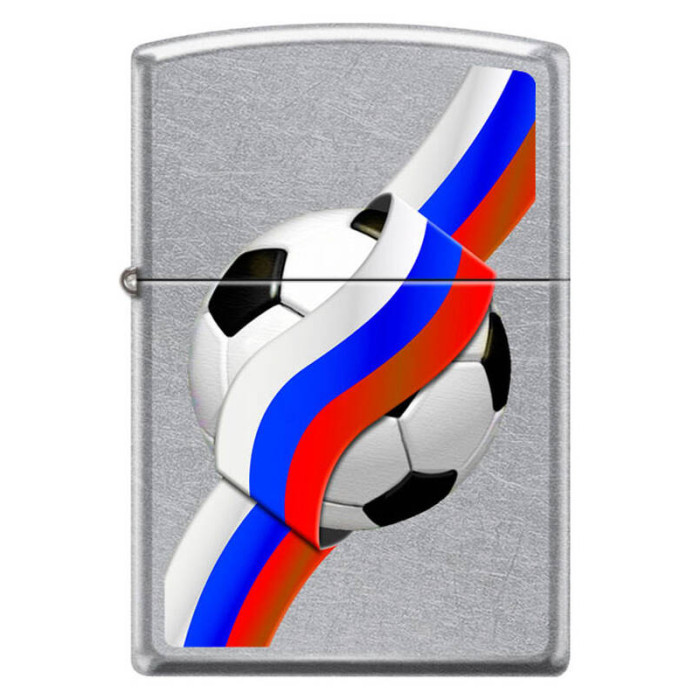 Зажигалка ZIPPO Российский футбол Street Chrome