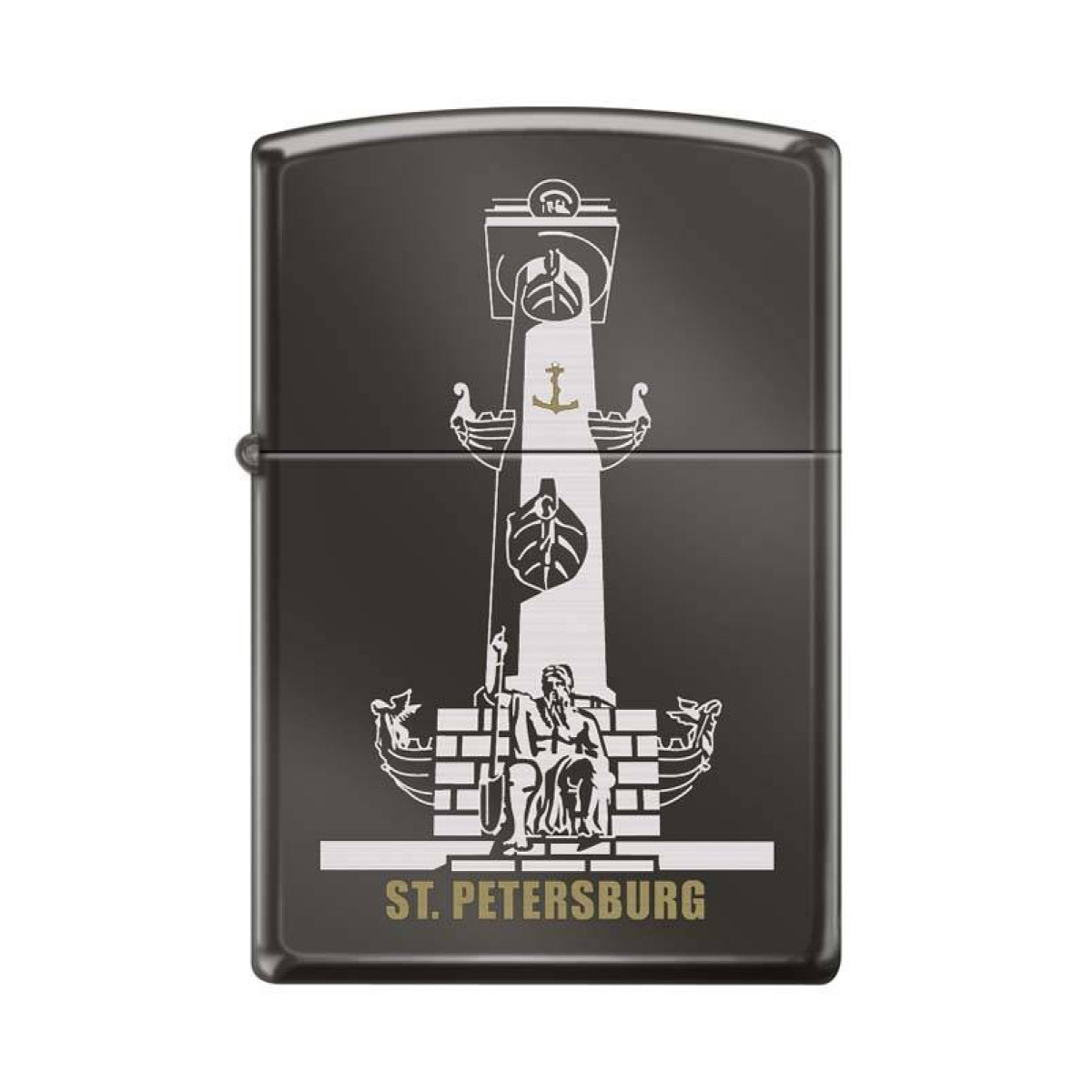 Зажигалка ZIPPO Ростральная колонна Black Ice 1