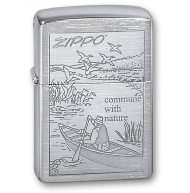 Зажигалка ZIPPO Row Boat Brushed Chrome  200 Row Boat