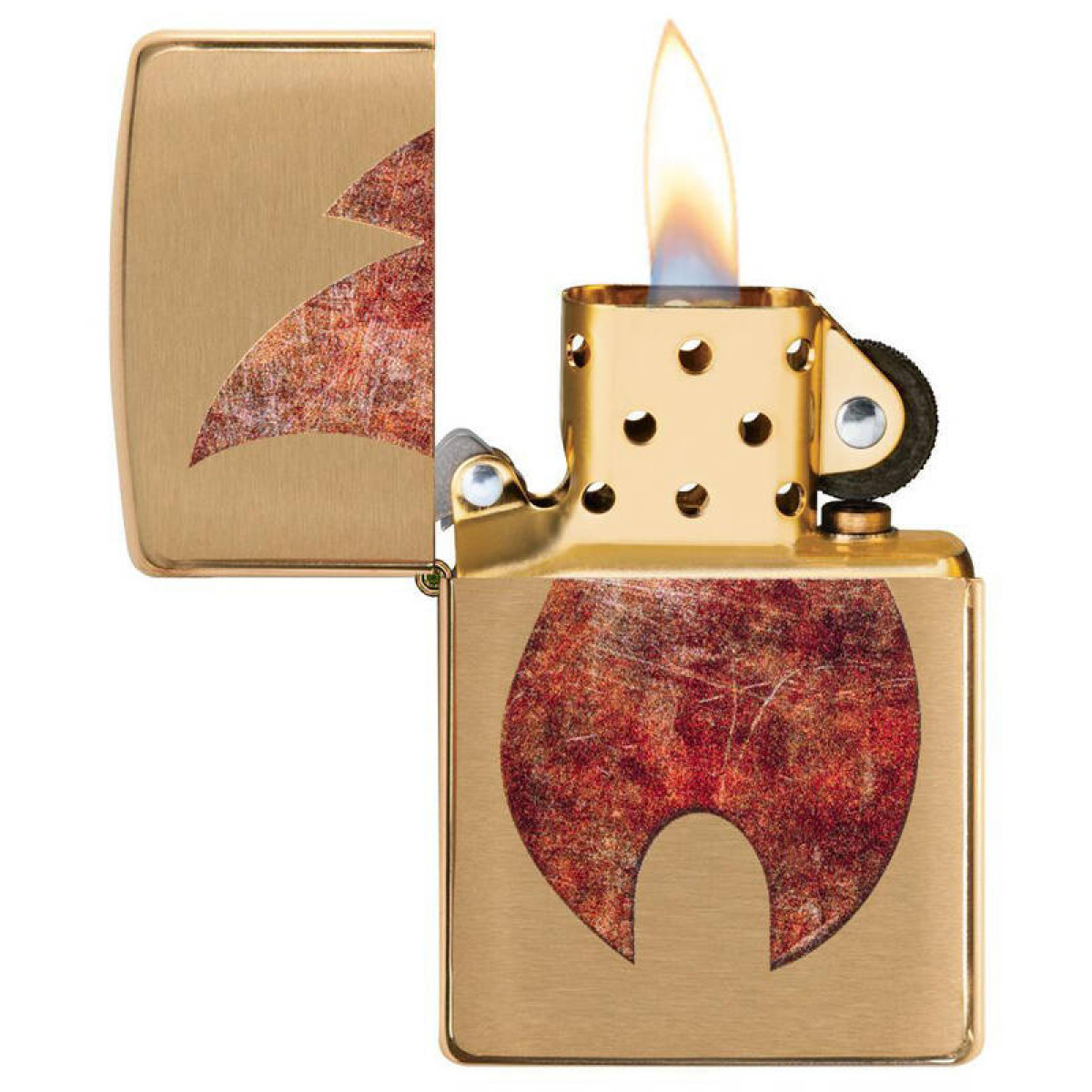 Зажигалка ZIPPO Rusty Flame Brushed Brass 5