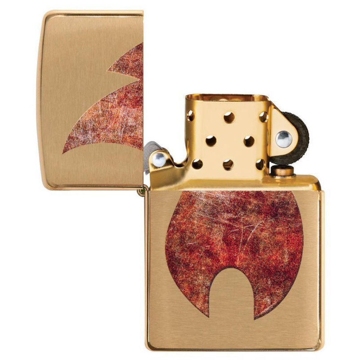 Зажигалка ZIPPO Rusty Flame Brushed Brass 4