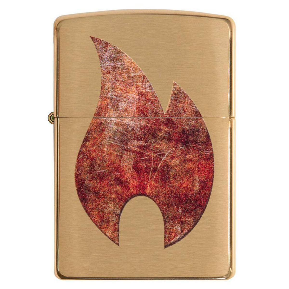 Зажигалка ZIPPO Rusty Flame Brushed Brass 3