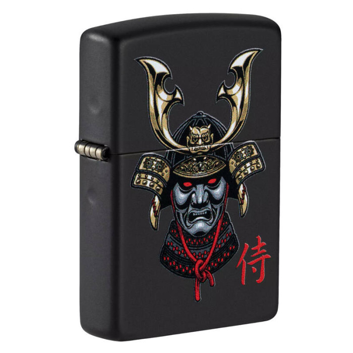 Зажигалка ZIPPO Samurai Helmet Design Black Matte 49259