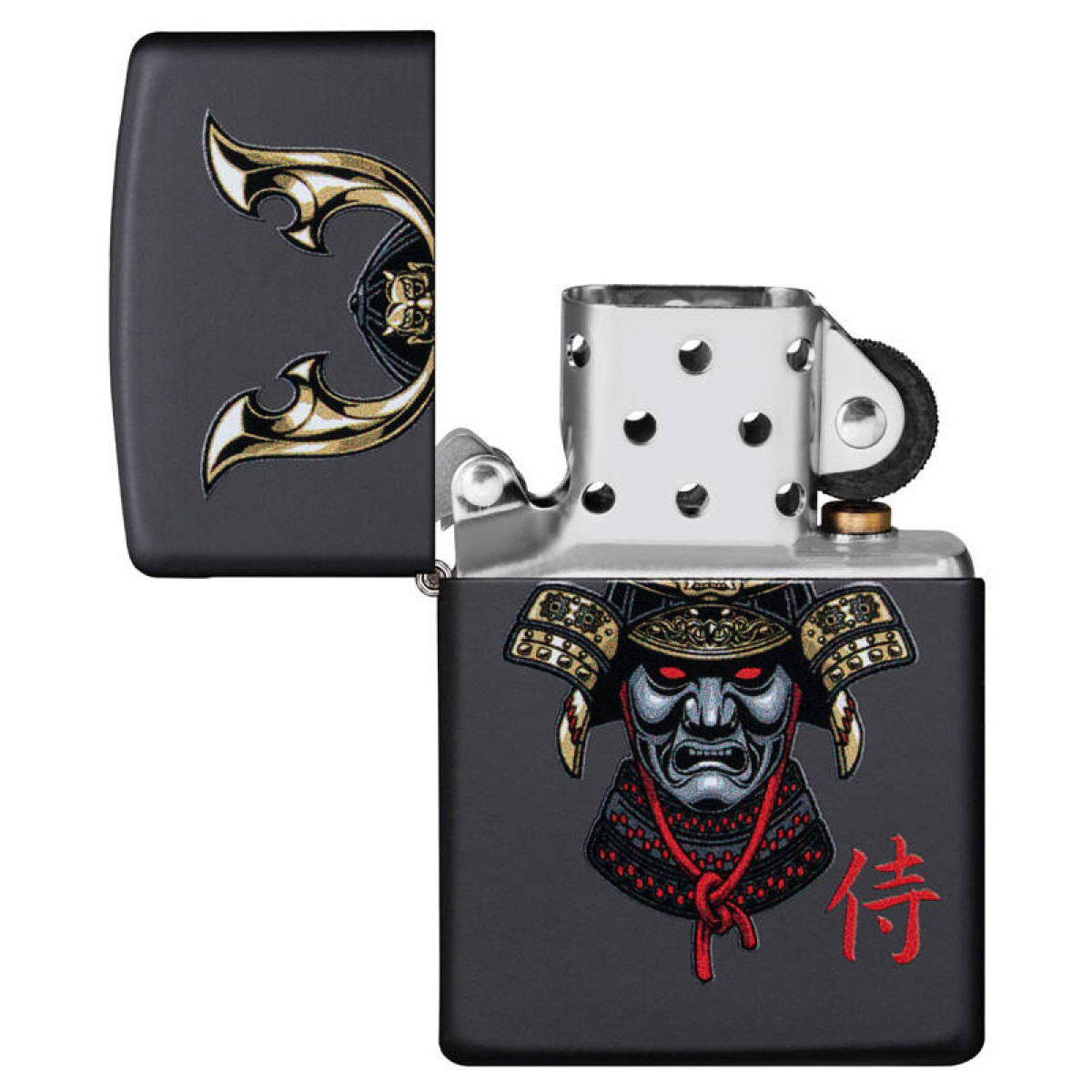 Зажигалка ZIPPO Samurai Helmet Design Black Matte 49259 3