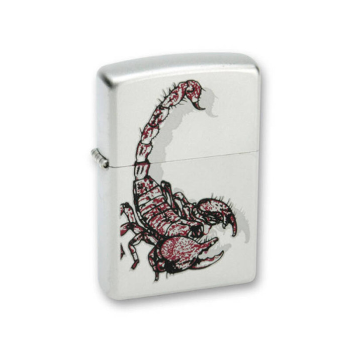 Зажигалка ZIPPO Scorpion Color Satin Chrome
