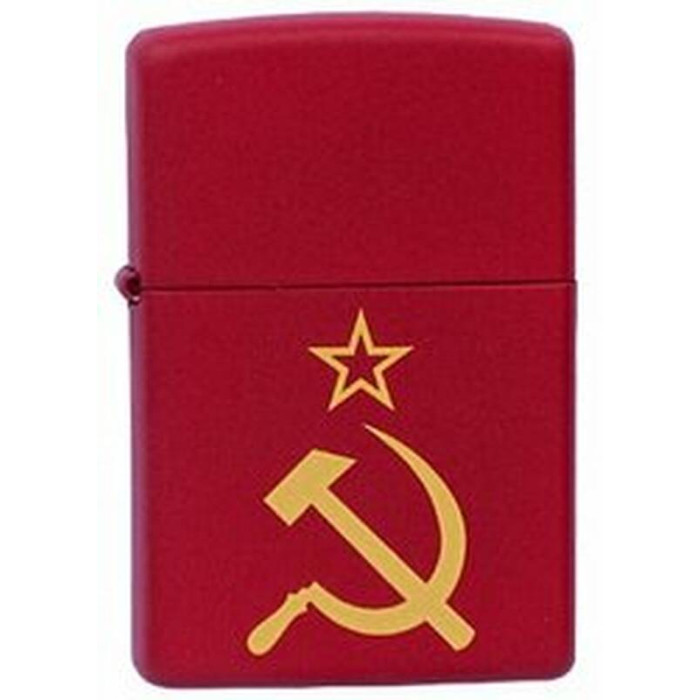 Зажигалка ZIPPO Серп и Молот Red Matte