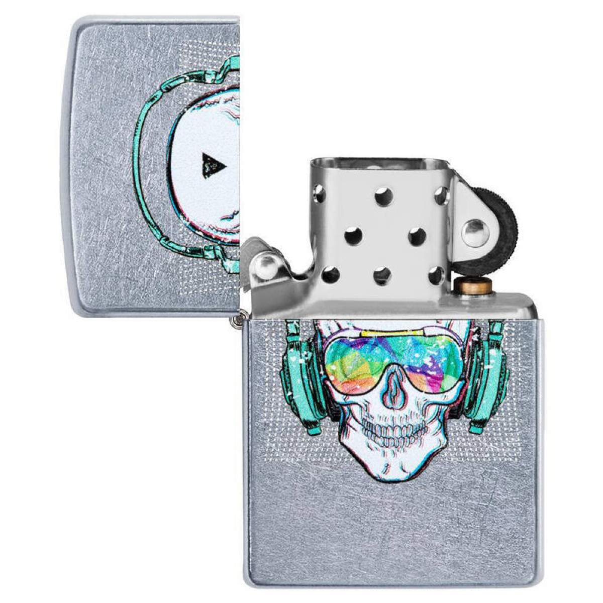 Зажигалка ZIPPO Skull Headphone Street Chrome 3