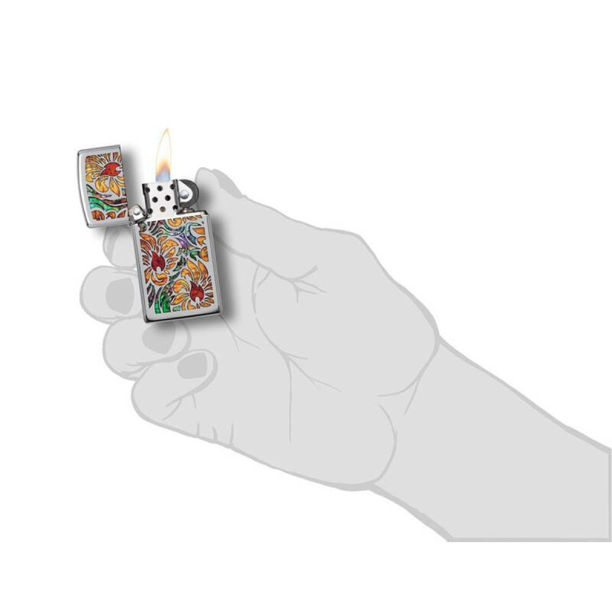 Зажигалка ZIPPO Slim High Polish Chrome 4