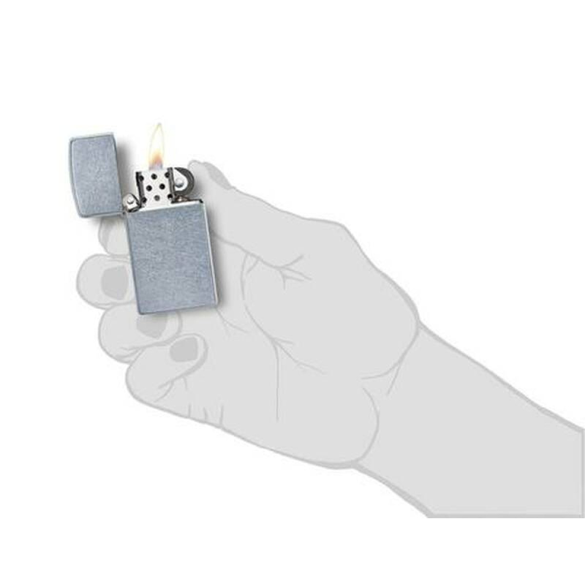 Зажигалка ZIPPO Slim Street Chrome 4