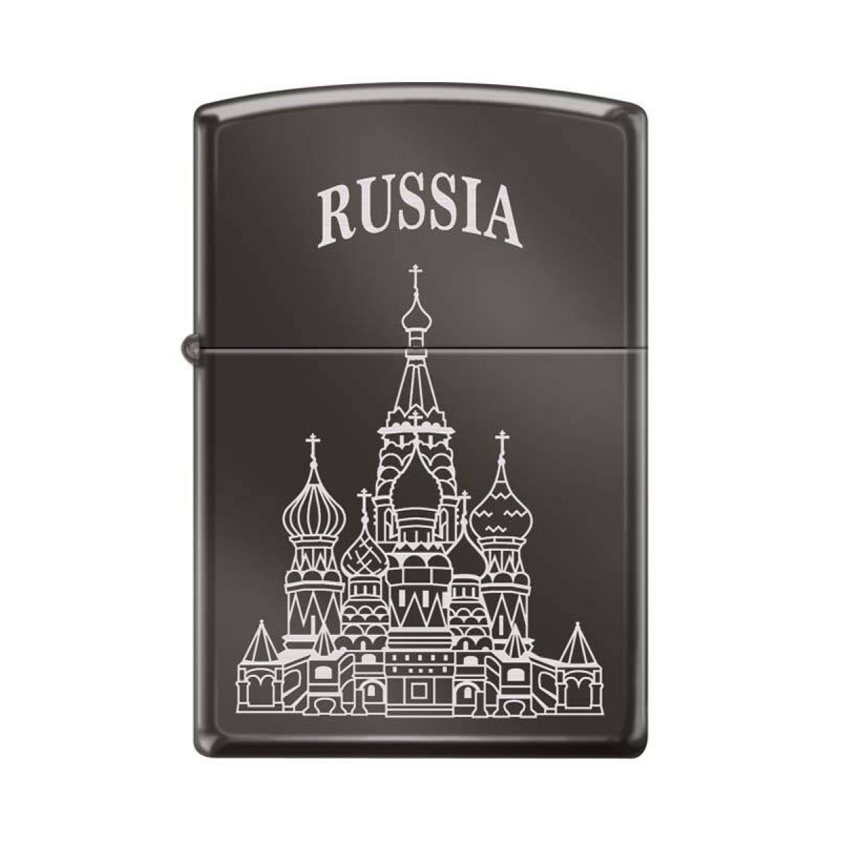 Зажигалка ZIPPO Собор Василия Блаженного Black Ice сталь 1