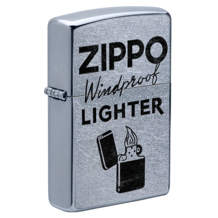Зажигалка Zippo Street Chrome 49592