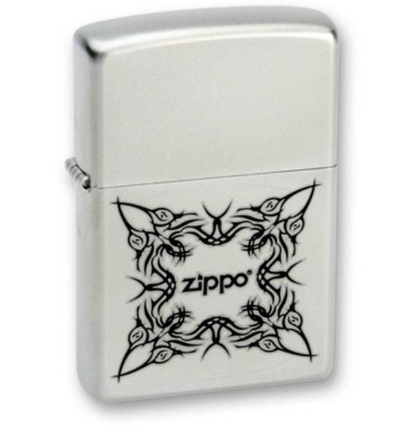 Зажигалка ZIPPO Tattoo Design Satin Chrome  205 Tattoo Design