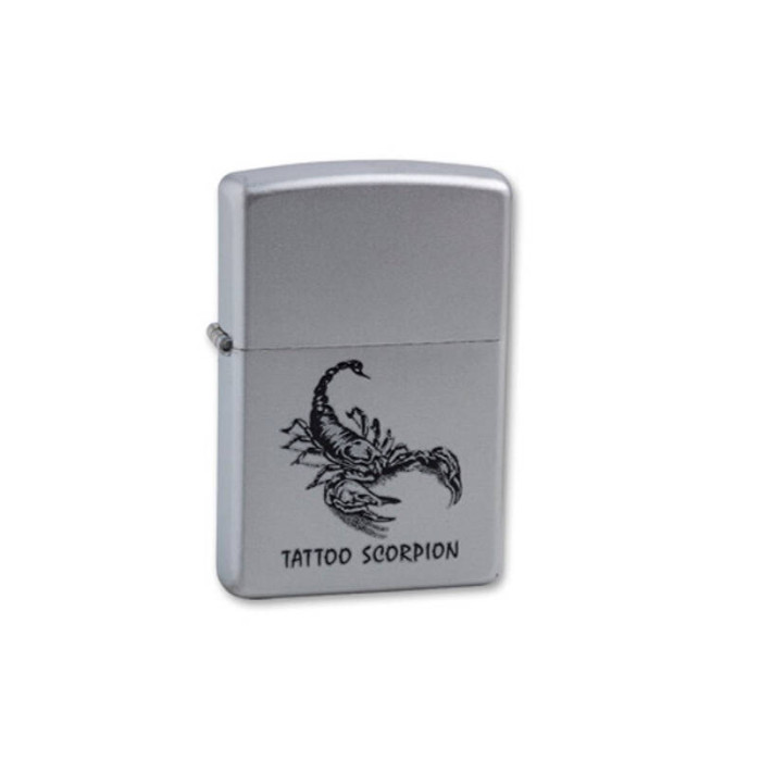 Зажигалка ZIPPO Tattoo Scorpion Satin Chrome