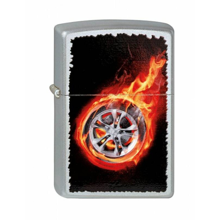 Зажигалка ZIPPO Tire On Fire Satin Chrome