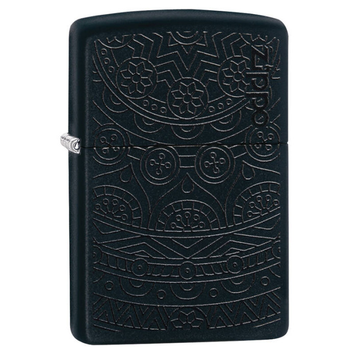Зажигалка ZIPPO Tone on Tone Design Black Matte 29989