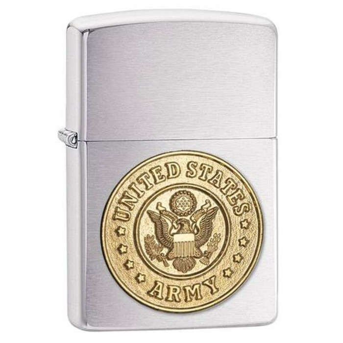 Зажигалка ZIPPO U.S. Army Brushed Chrome