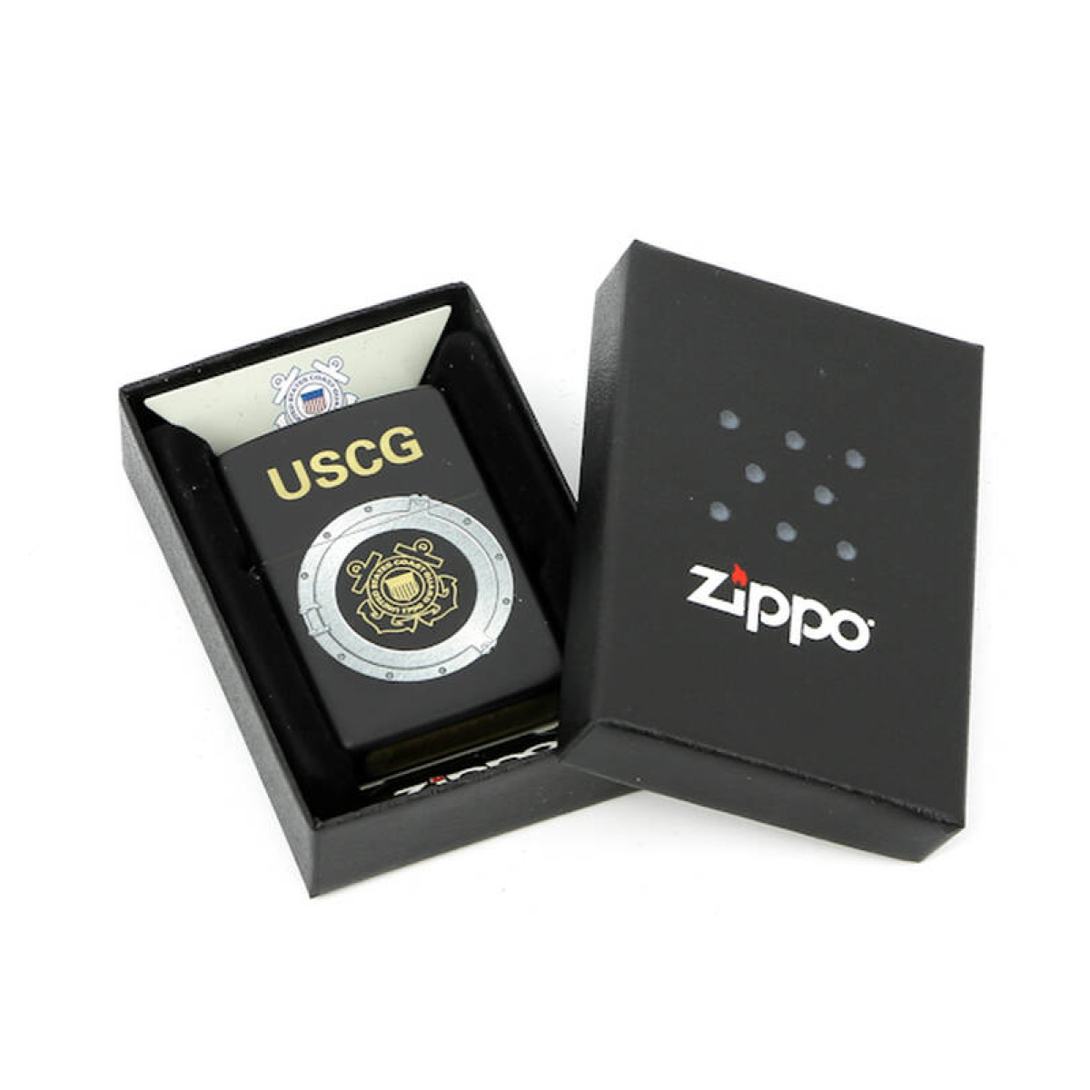 Зажигалка ZIPPO USCG Black Matte черный 3