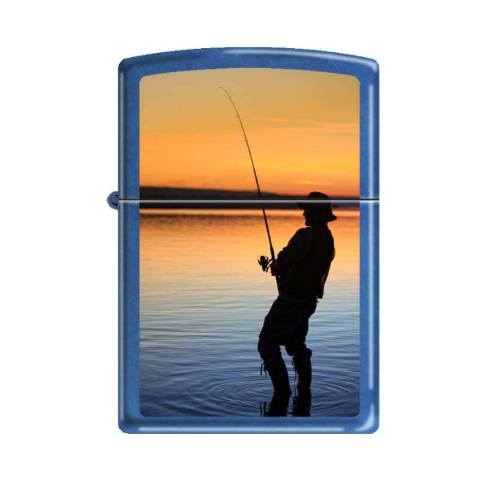 Зажигалка ZIPPO Вечерняя рыбалка Cerulean