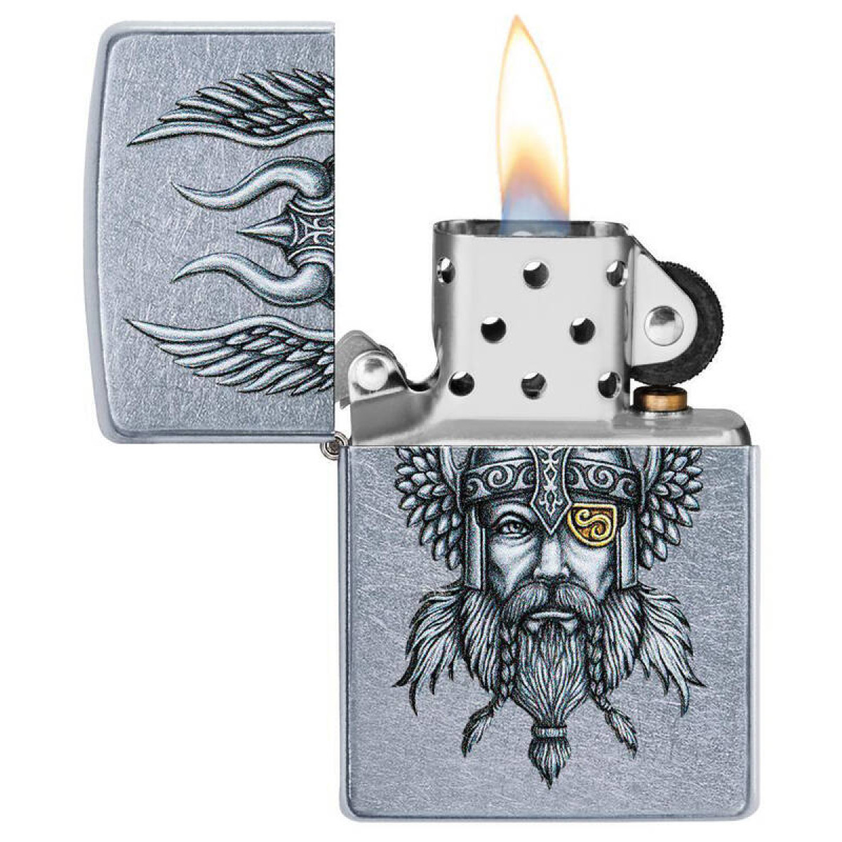 Зажигалка ZIPPO Viking Warrior Street Chrome 2