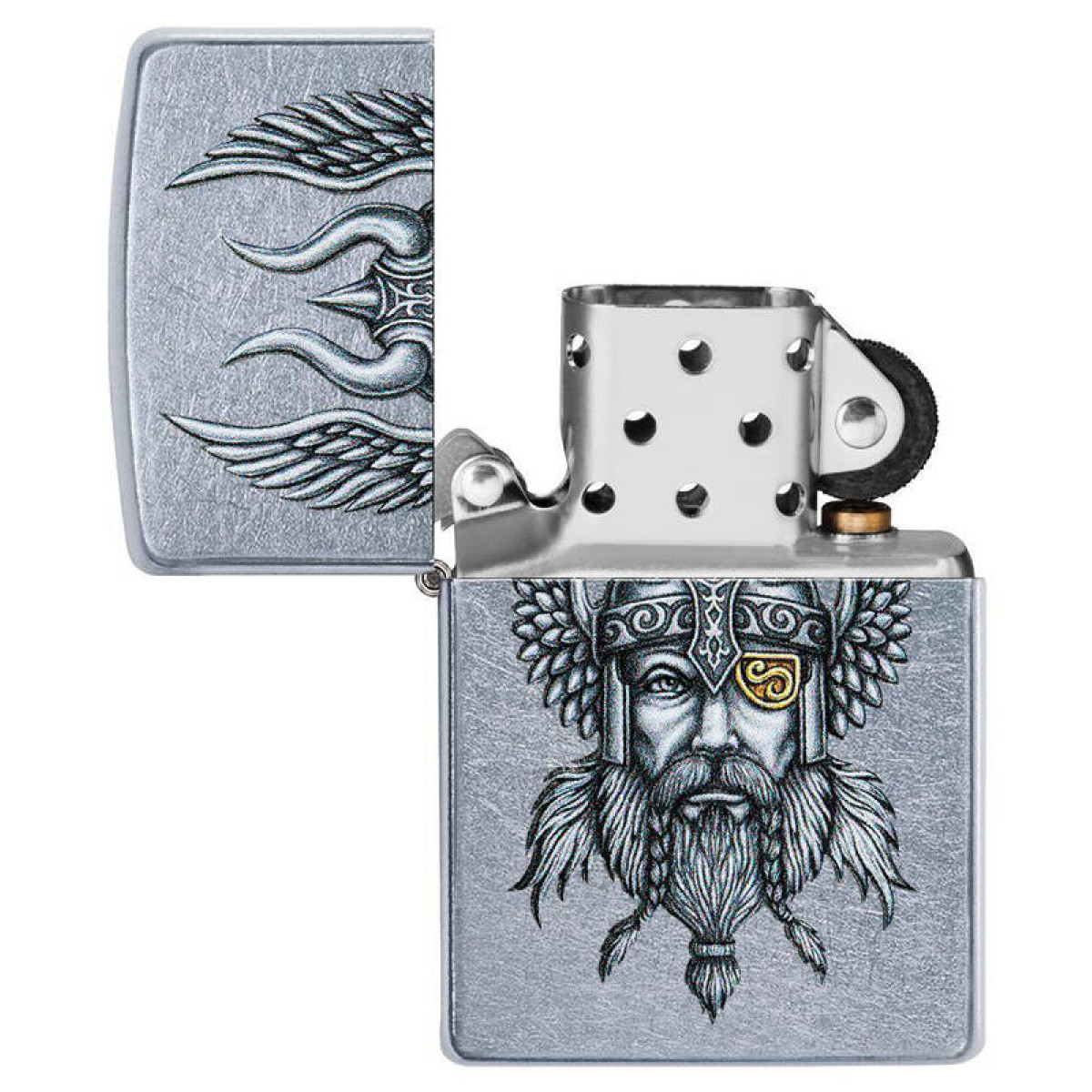 Зажигалка ZIPPO Viking Warrior Street Chrome 3