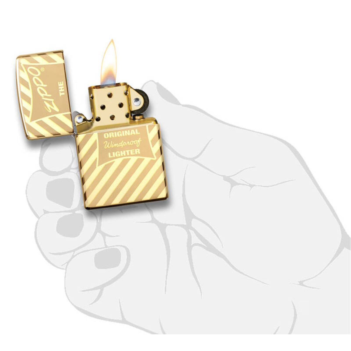 Зажигалка ZIPPO Vintage Box Top High Polish Brass 49075 4
