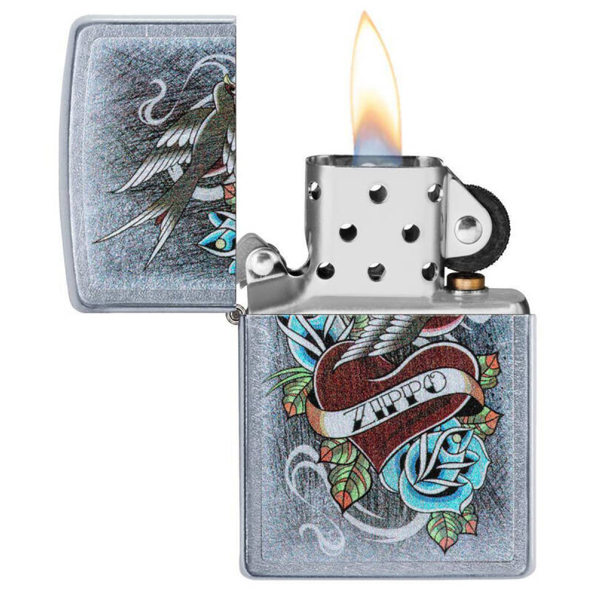 Зажигалка ZIPPO Vintage Tattoo Street Chrome 2