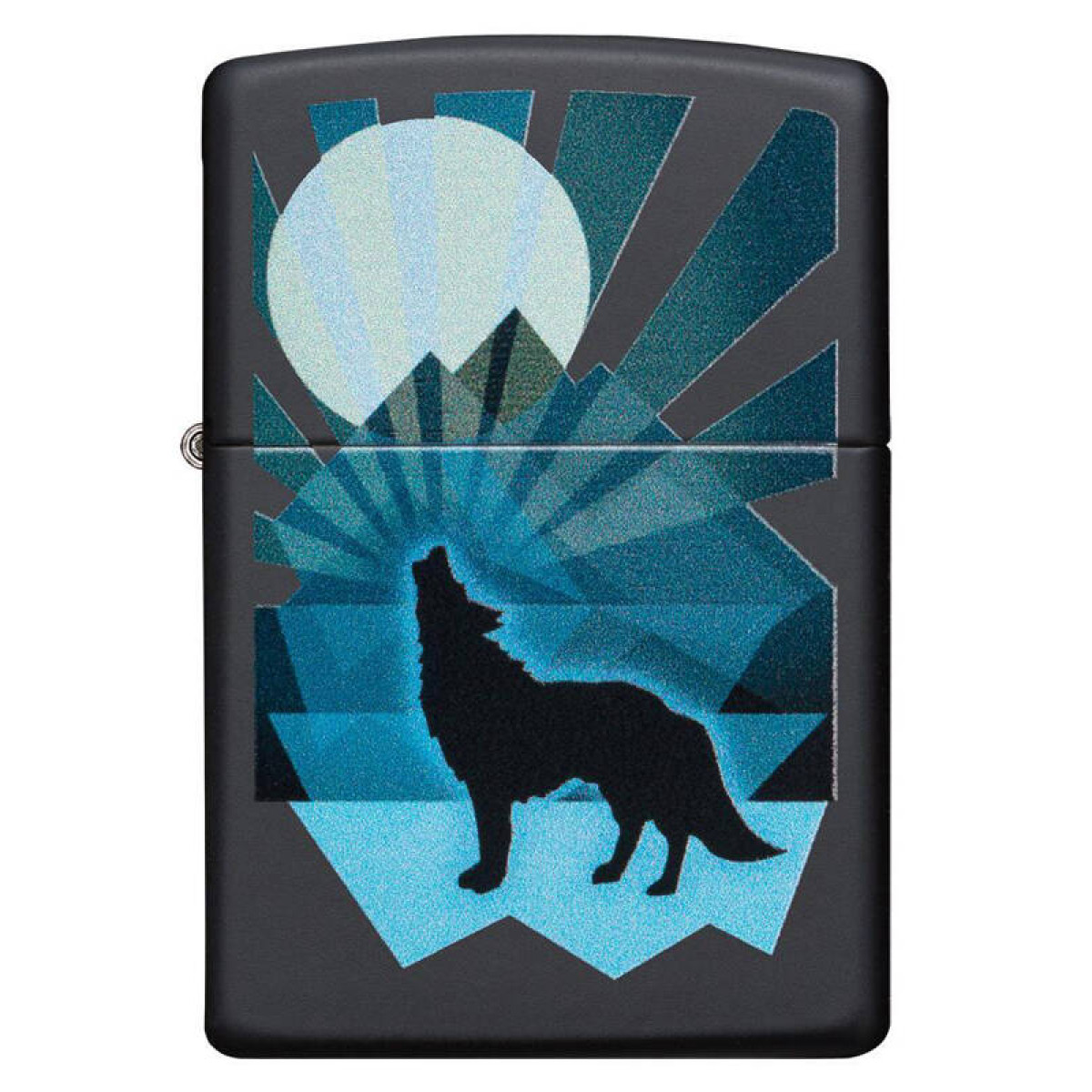 Зажигалка ZIPPO Wolf and Moon Black Matte 4