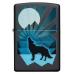 Зажигалка ZIPPO Wolf and Moon Black Matte  29864