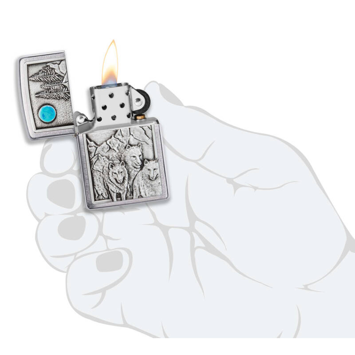 Зажигалка ZIPPO Wolf Design 49295 2