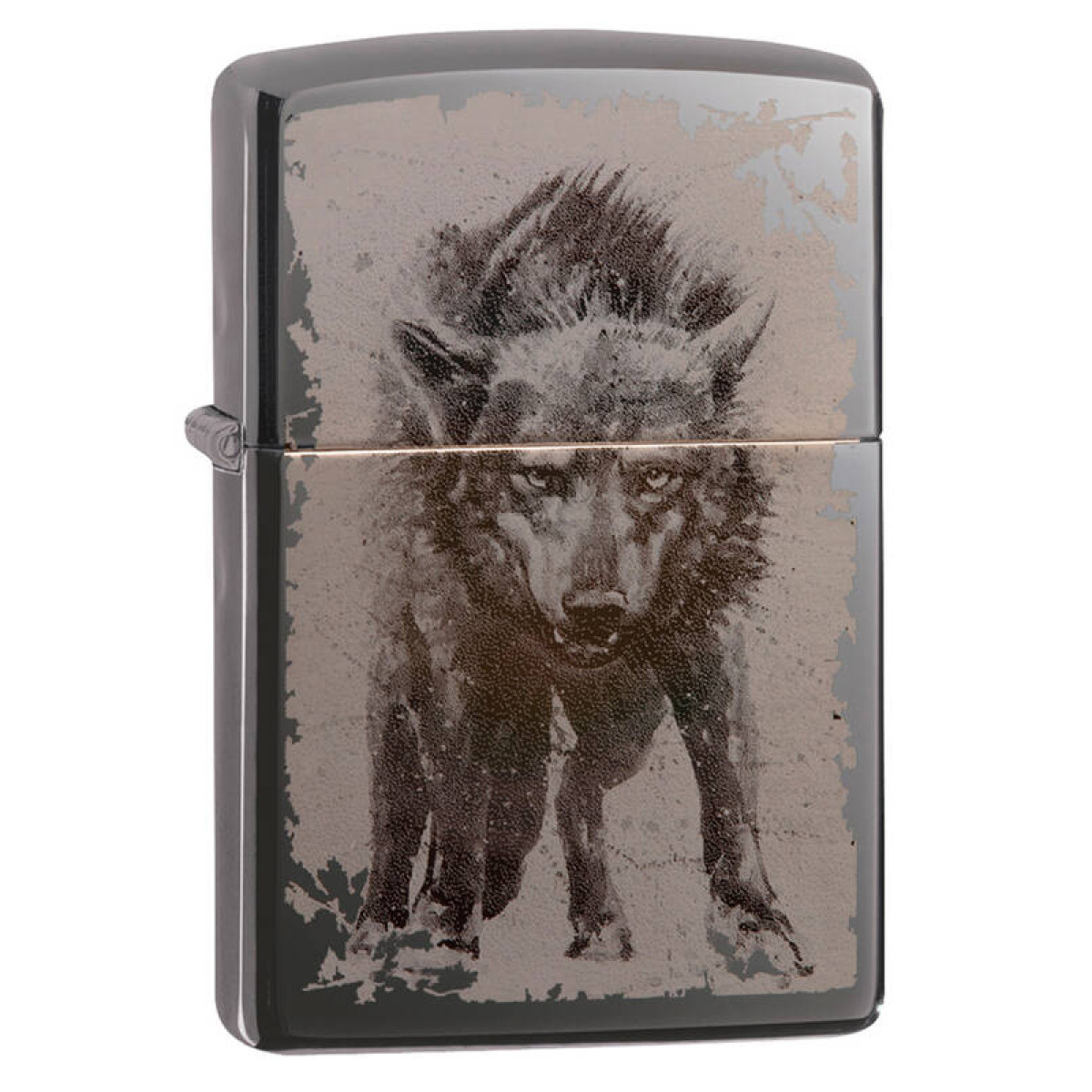 Зажигалка ZIPPO Wolf Design Black Ice 49073 1