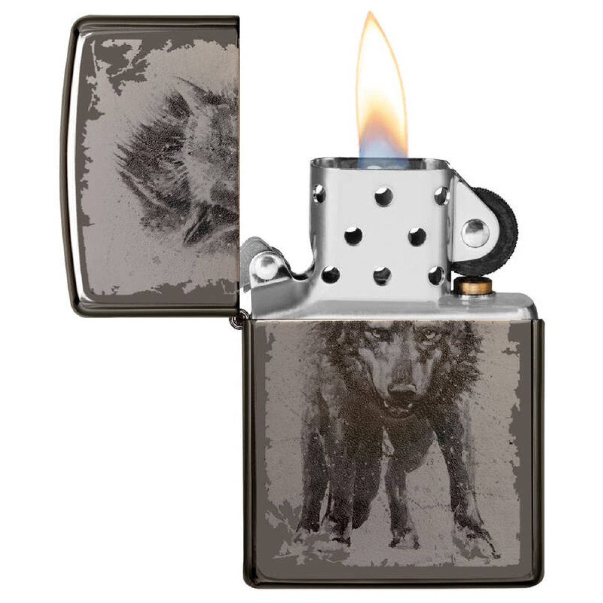 Зажигалка ZIPPO Wolf Design Black Ice 49073 2