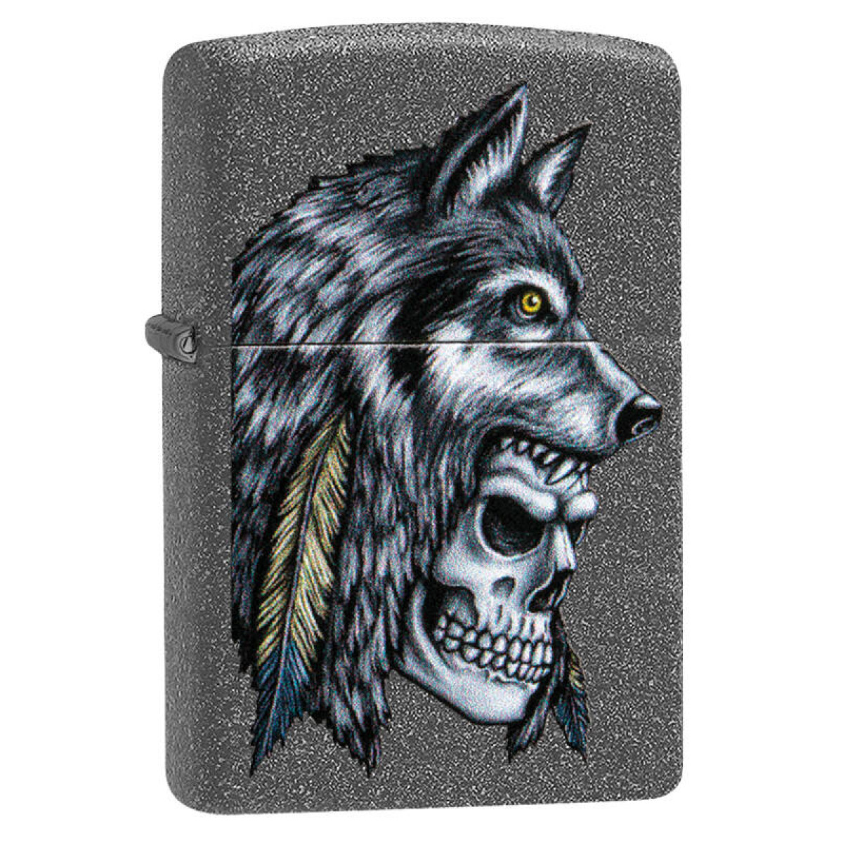 Зажигалка ZIPPO Wolf Skull Iron Stone 1