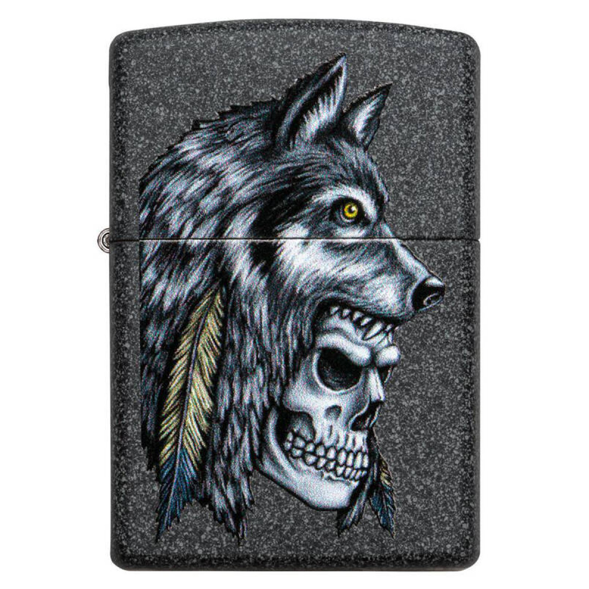 Зажигалка ZIPPO Wolf Skull Iron Stone 3