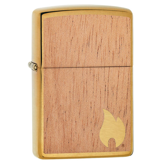 Зажигалка ZIPPO Woodchuck Brushed Brass
