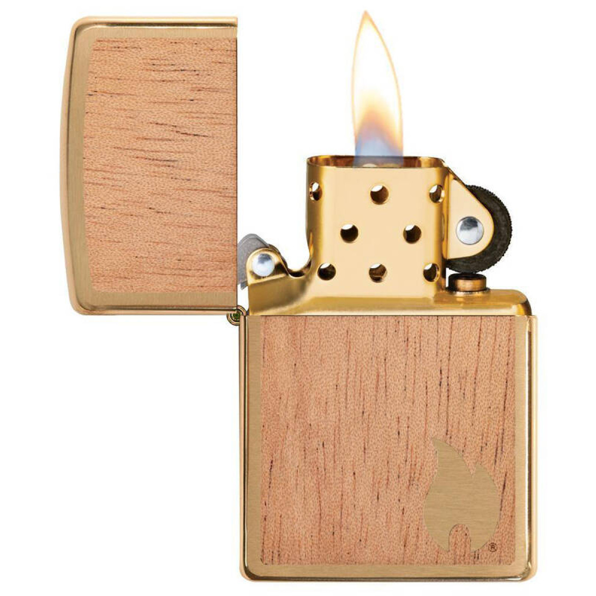 Зажигалка ZIPPO Woodchuck Brushed Brass 3