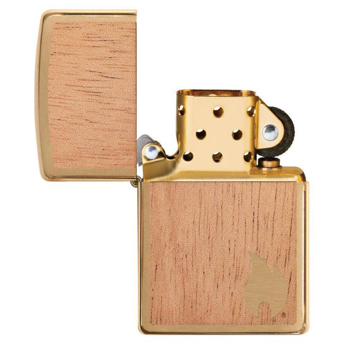 Зажигалка ZIPPO Woodchuck Brushed Brass 4