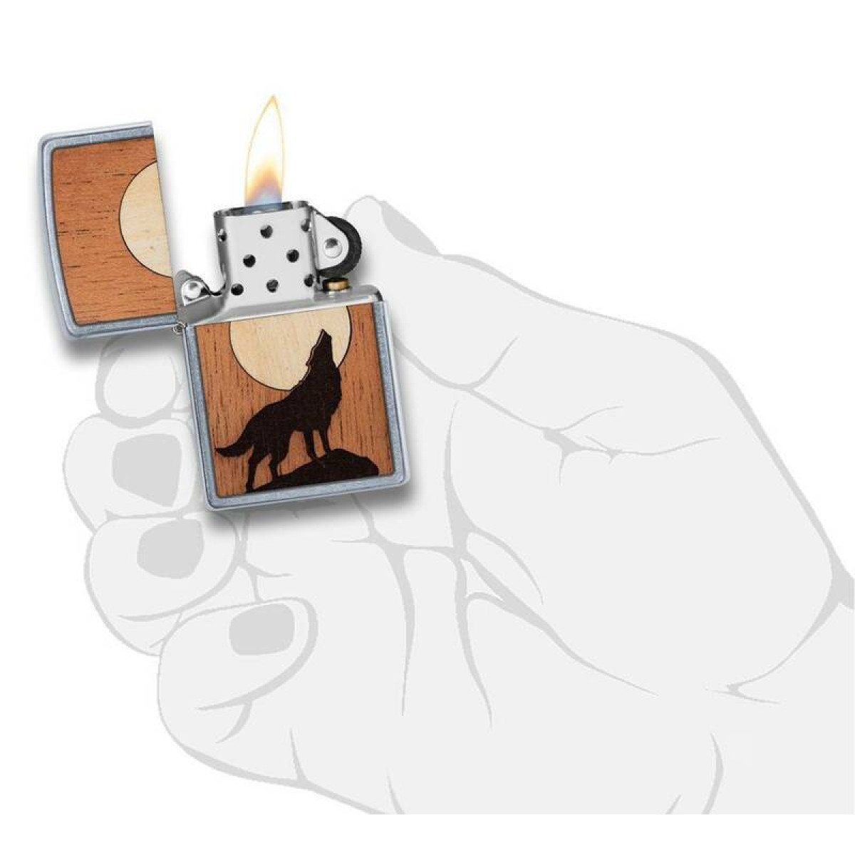 Зажигалка ZIPPO WOODCHUCK Street Chrome 49043 5
