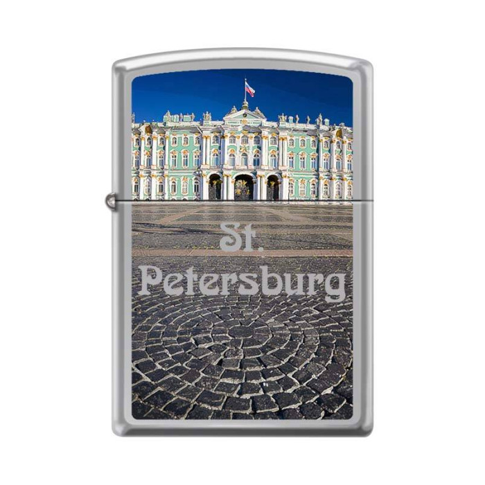 Зажигалка ZIPPO Зимний дворец High Polish Chrome