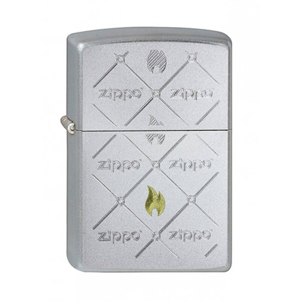 Зажигалка ZIPPO "ZIPPOs" Satin Chrome 1