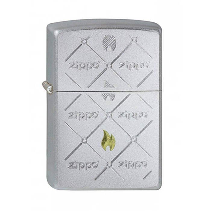 Зажигалка ZIPPO "ZIPPOs" Satin Chrome