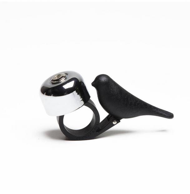 Звонок велосипедный Qualy Bird, черный QLX20009-BK